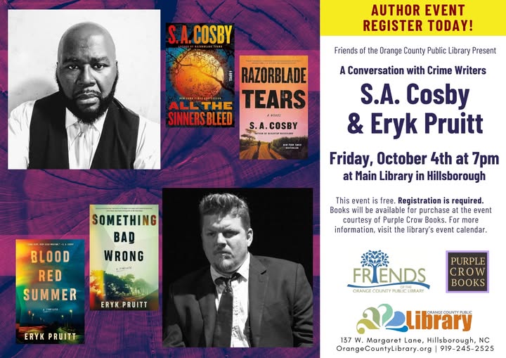 A Conversation with Crime Writers S.A. Cosby and Eryk Pruitt
