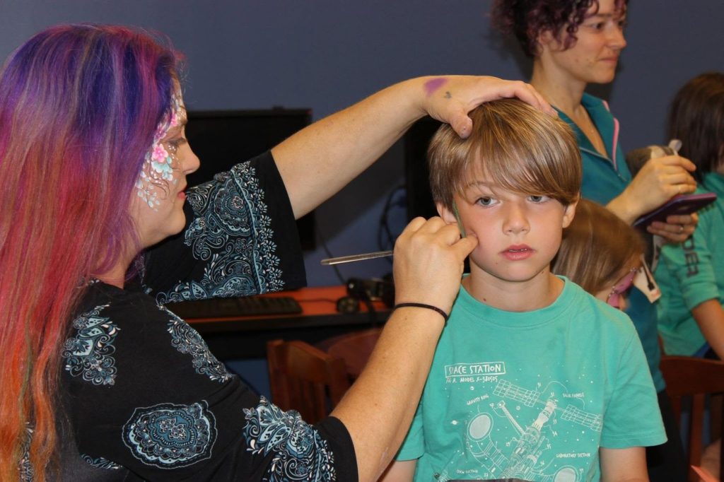 Face painting, indoors and out