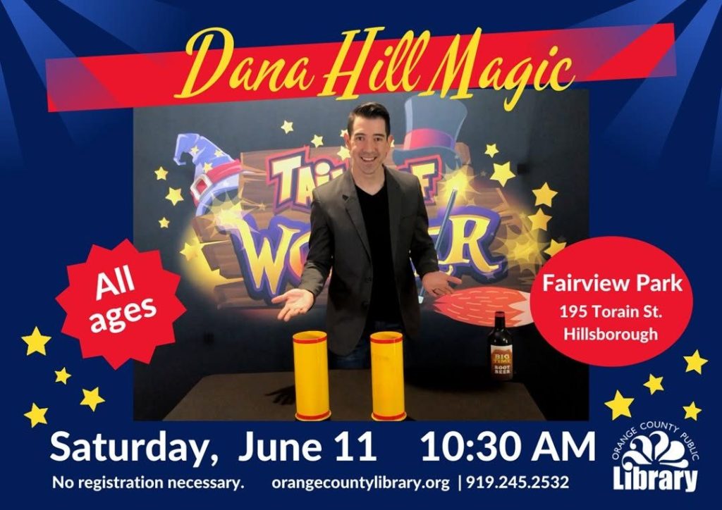 The opening magic show at Fairview Park