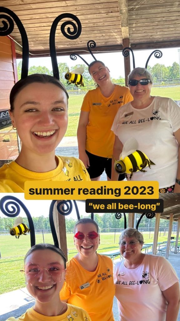 Staff in bee shirts on opening day