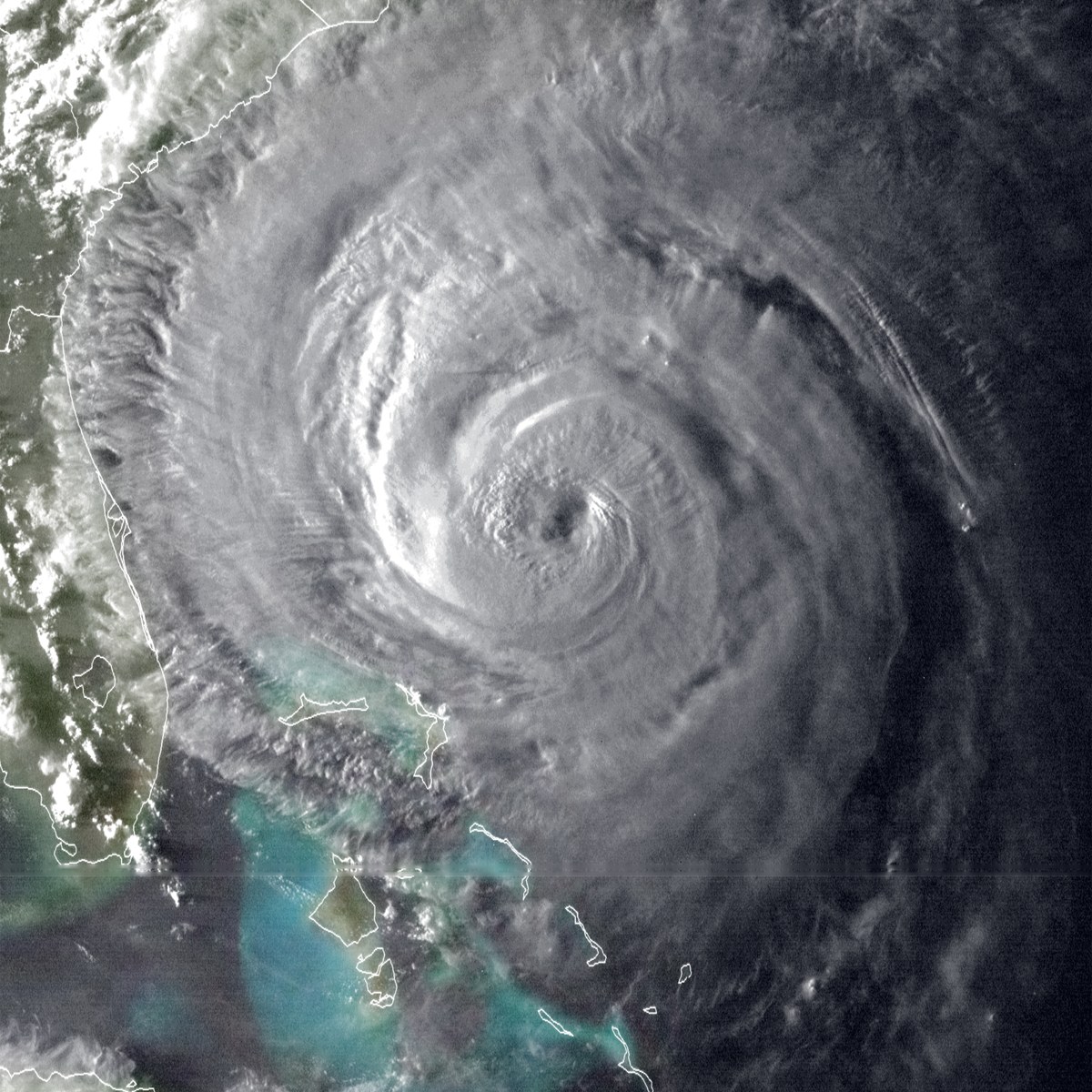 Hurricane Fran at peak intensity, 4 September 1996