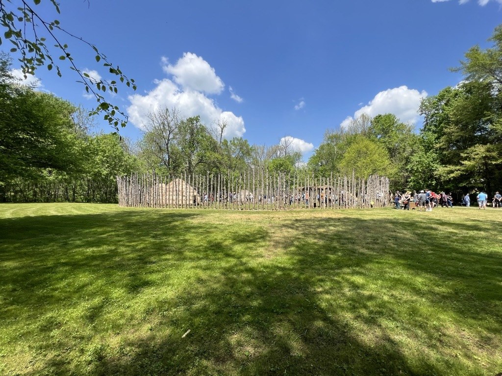 The Occaneechi village reconstruction at Hillsborough