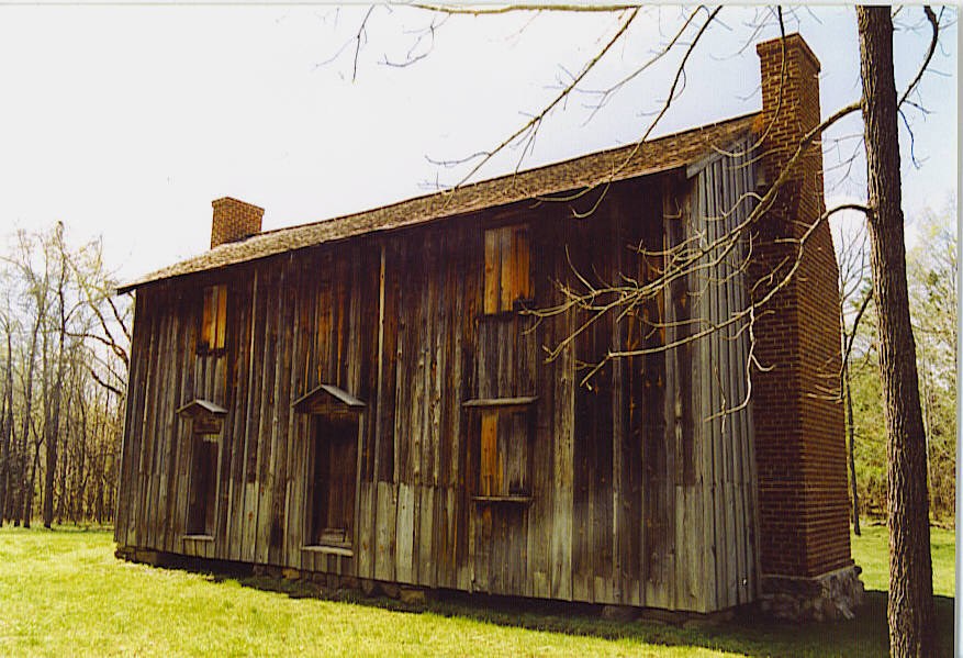 Horton Grove, the slave quarters built about 1850 at Stagville, in what was then Orange County