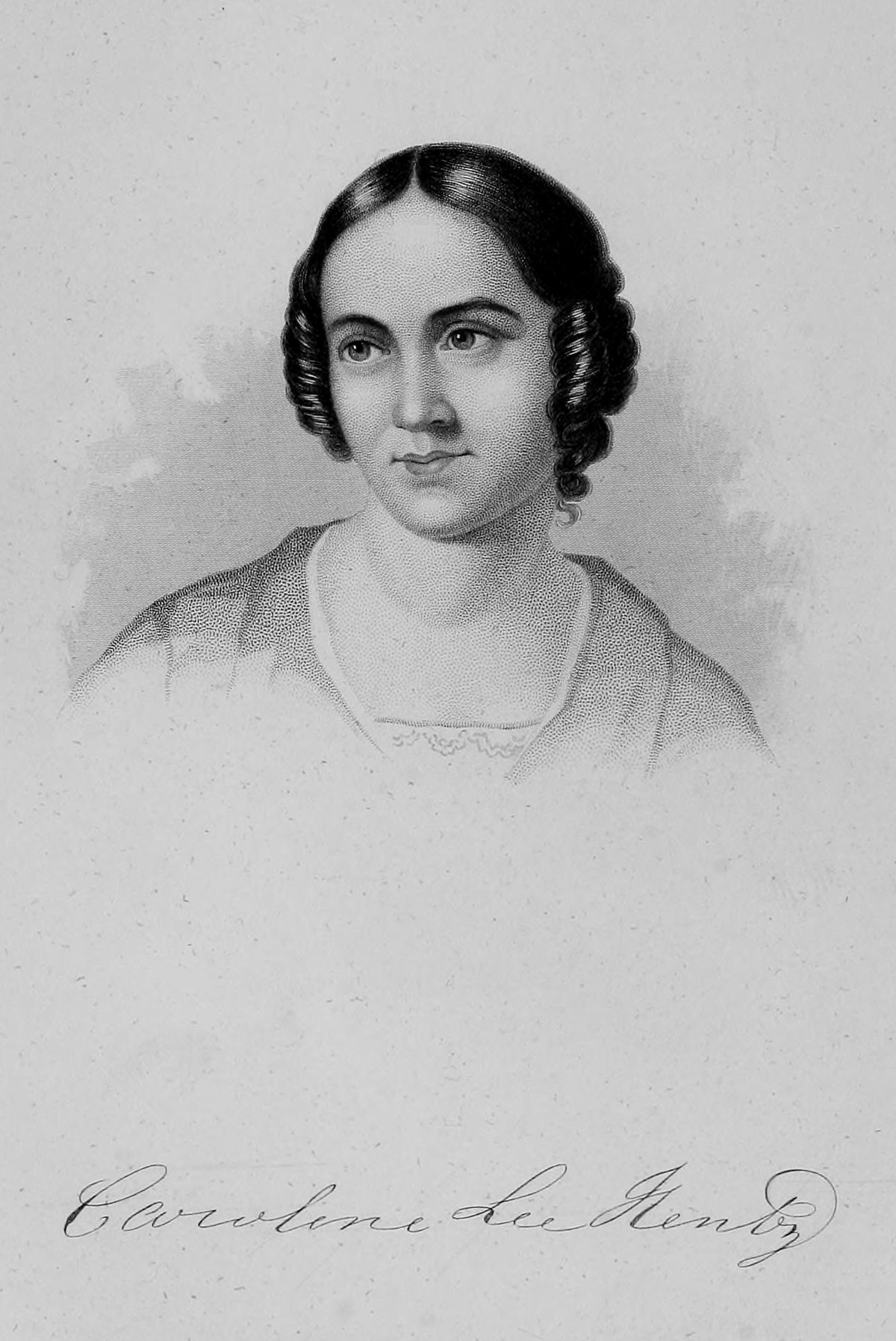 Caroline Lee Hentz, 1852
