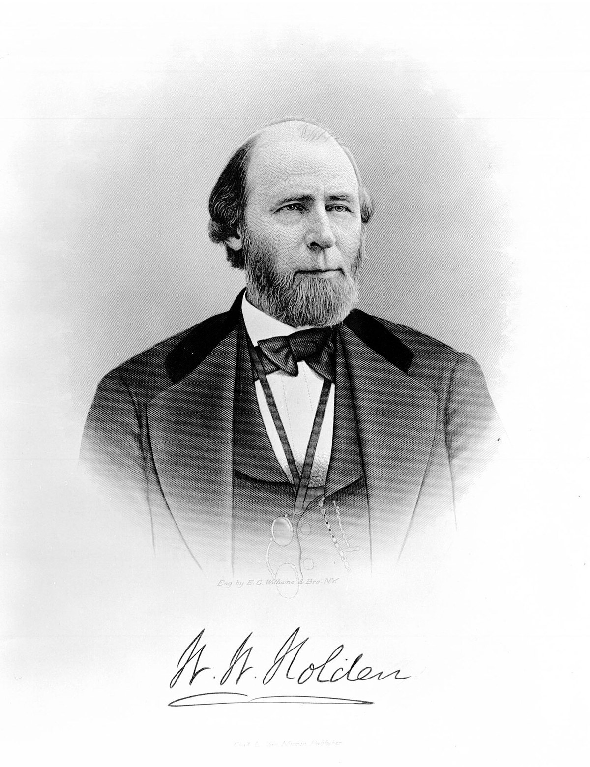 William W. Holden, engraving