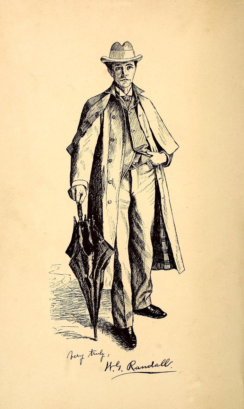 William George Randall, drawing, 1894