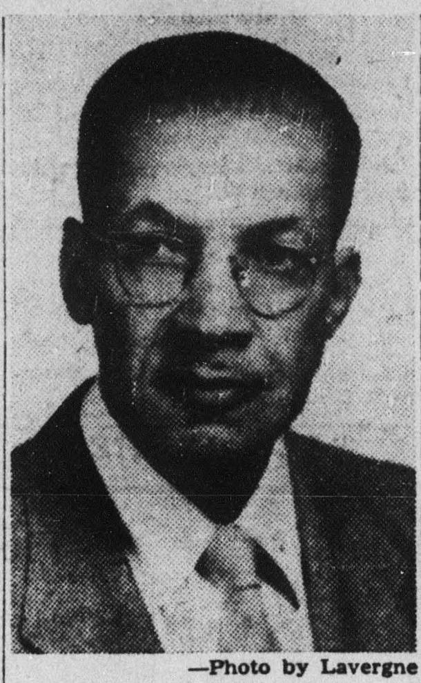 Hubert Robinson, newspaper photograph, 1955