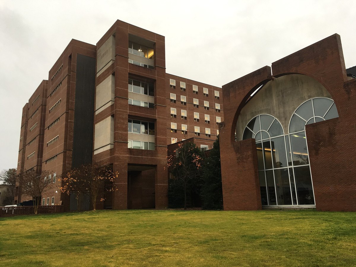 Davis Library from the northeast, UNC Chapel Hill, 2 December 2015