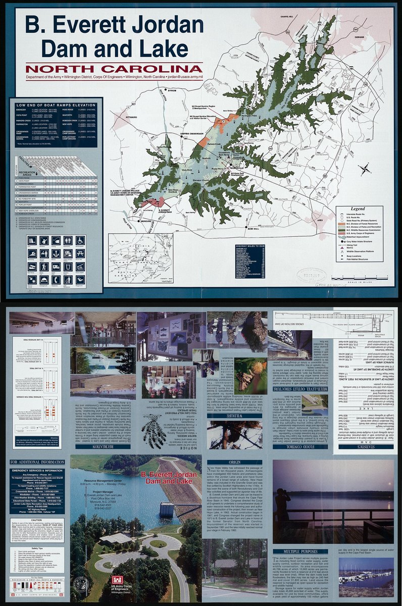 B. Everett Jordan Dam and Lake map, North Carolina, 2007